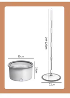 Système de seau et essoreur télescopique en acier avec têtes de serpillière en microfibre pour le nettoyage des sols – Offre Spéciale