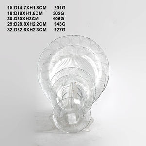 Lot de 4 assiettes en verre avec motif à pois, avec verres à <span class=keywords><strong>vin</strong></span> et verres à boire assortis - Product Image 6