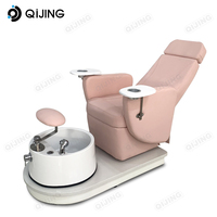 Fauteuil de pédicure électrique de luxe au design original, réglable, avec fonction de massage et spa pour les pieds, en forme de lune
