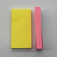 Lot de blocs-notes adhésifs personnalisés 3x3 pouces (2 en 1) rose/jaune pour bureau et école, vente en gros