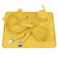 Napperon rectangulaire en silicone pour bébé, tapis épais antidérapant en silicone
