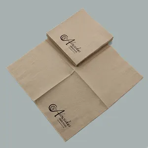 Recycled Serviettes Kraft Recycled Napkins Unbleached Natural Color Napkin Brown Recycled Serviettes