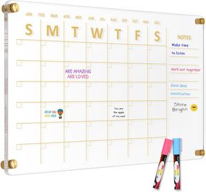 Calendario acrílico para calendario de pared de 16 "* 24", tablero acrílico grande para pared, tablero de borrado en seco transparente, planificador familiar de montaje en pared - Product Image 1