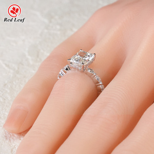 Redleaf IGI 3.02ct DEF vvs rạng rỡ cắt 14k vàng rắn tùy chỉnh phòng thí nghiệm phát triển kim cương hợp thời trang đính hôn đám cưới rign cho phụ nữ - Product Image 4