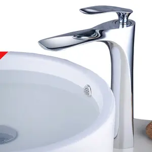 Luxus goldener Badezimmer-Wasserhahn heißes kaltes Waschbecken Mischbatterie Messing-Becken-Wasserhähne einzelnes Loch Deck-Batterie einzelner Griff