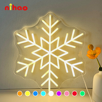 NIHAO En gros Enseigne néon acrylique de Noël, Enseigne LED personnalisée pour entreprise, directement de l'usine