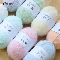 Kunstnerz-Fleece-Garn 3mm 180m 80% Nylon 20% Baumwolle Weiches Fancy Mischgarn zum Handstricken