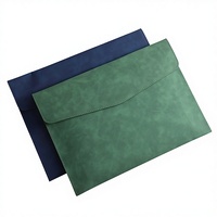 Carpeta de Documentos A4 de Cuero PU, Portafolio Oficial de Negocios, Personalizable con Logotipo
