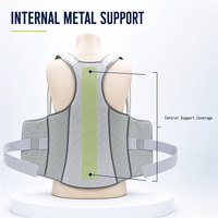 Correcteur de posture orthopédique en métal réglable avec bretelles pour soulager les douleurs dorsales