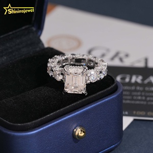 Nuovo <span class=keywords><strong>Anello</strong></span> di Fidanzamento con Moissanite Taglio <span class=keywords><strong>Smeraldo</strong></span> da 5 Carati, Gioiello di Lusso, Anelli in <span class=keywords><strong>Argento</strong></span> con Diamanti per Matrimonio, Spedizione dagli USA - Product Image 6
