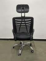 Chaise de bureau ergonomique en maille avec appui-tête, pivotante et réglable, dossier haut, pour fournisseur B2B de mobilier de bureau