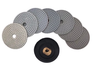 1 सेट फैक्टरी थोक 100mm 4 इंच कोण बनाने की मशीन ठोस संगमरमर सिरेमिक buffing हीरा पत्थर के फर्श ग्रेनाइट चमकाने पैड - Product Image 3