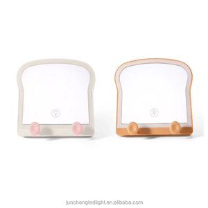 Factory Wholesale <strong>Price</strong> Cute Cartoon <strong>Toast</strong> Bread USB Charging Led Bedroom Desktop Mirror Lamp Christmas Craft - Product Image 3