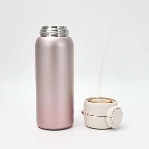 Nouvelles arrivées Bouteille isolée en acier inoxydable avec double couvercle - Product Image 3