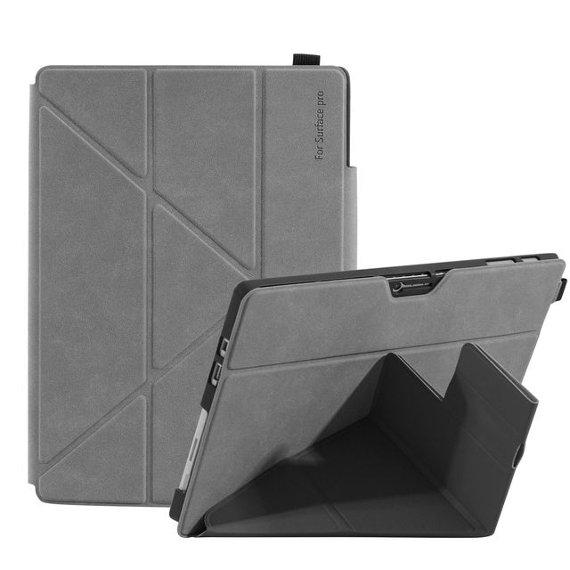 Soft Shell Folding Protective Sleeve for Microsoft Surface Pro 9 8 12 7Y Go3 Tablets Durable PU and Leather Covers & Cases