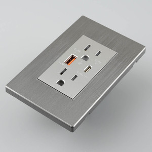 2024 mới nóng bán hàng đen chải sọc Mỹ Mỹ 118 Duplex receptacles tiêu chuẩn tường chuyển đổi và ổ cắm ổ cắm - Product Image 5