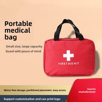 Trousse de Premiers Secours Portable en Toile avec Fermeture Éclair pour Voyage en Plein Air, Sac Médical de Voyage Vide, Kit d'Urgence Infirmier