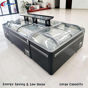 Congélateur horizontal combiné pour îlot de supermarché européen, vitrine de congélation moderne pour îlot - Product Image 1