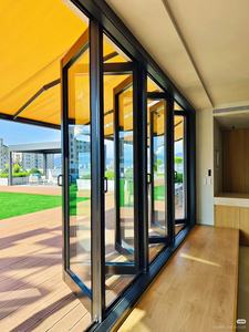 Puerta Plegable de Alta Resistencia para Tienda, Oficina, Auto, Salón de Belleza, Garaje, de Aluminio y Vidrio, Puerta Plegable Grande - Product Image 3