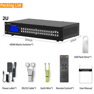 Matrice <span class=keywords><strong>HDMI</strong></span> 4K <span class=keywords><strong>16x16</strong></span> avec mur vidéo, sortie audio Web AUX, commutateur ARVITEK prenant en charge LAN/RS232/IR/APP, compatible avec un rack 2U - Product Image 2