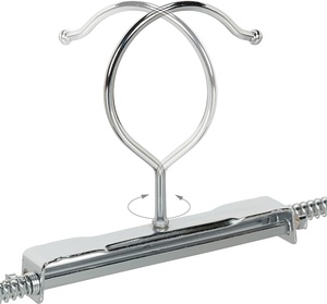 Ensemble de 10 cintres à pantalons en fer antidérapants, gain de place, spirale extensible pour pantalons et jupes, largeur 30-50 cm, argent - Product Image 6