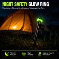 Piquets de tente robustes de 12 pouces avec anneaux en silicone fluorescent et sac de rangement pour le camping – Fabricant de piquets de tente en métal
