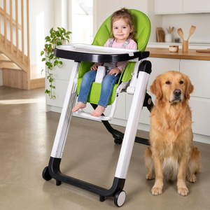 Chaise haute réglable pour bébé, pliable, en plastique PP, chaise haute pour l'alimentation du bébé, écologique, chaise haute portable pour enfants - Product Image 1