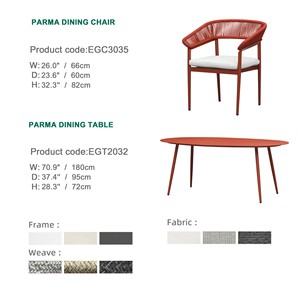 Express Garden Outdoor Aluminum Red Rope Dinning Garden <strong>Table</strong> Set Patio Restaurant Furniture Outdoor <strong>Bistro</strong> <strong>Table</strong> <strong>and</strong> <strong>Chairs</strong> - Product Image 3