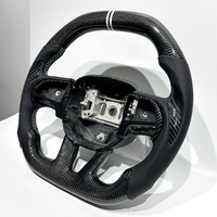 Produit personnalisé : Volant de voiture en fibre de carbone véritable noir brillant adapté à Dodge Challenger, Charger, Hellcat, SRT, JEEP