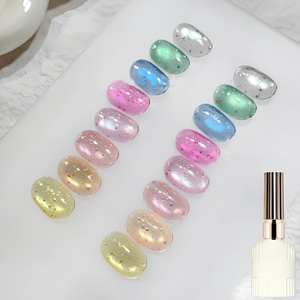 Vernis à ongles gel effet œil de chat bulle d'eau estival 2026, nouvelle tendance, perles de verre scintillantes, vente en gros pour salons de manucure, logo personnalisé - Product Image 6