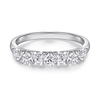 Bague en argent sterling S925, base élégante, bague tendance pour femme avec incrustation de zircon en forme de cœur, placage rhodium, cadeau élégant pour les filles