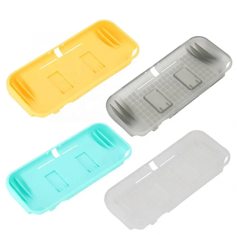 Soft Shockproof TPU Protector CaseとShell 2 Game Card Storage SlotsためNintendo Switch Lite Mini Protector Back Case