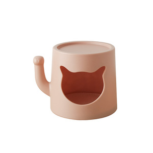 โต๊ะกาแฟทรงรังนกสำหรับแมวแบบเรียบง่ายทันสมัยสำหรับอพาร์ทเมนต์ขนาดเล็กโซฟาโต๊ะมุมด้านข้างสำหรับมนุษย์สัตว์เลี้ยงเข้าเล่นอินเทอร์เน็ต - Product Image 5