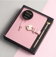 Coffret cadeau personnalisé de haute qualité, agenda en cuir à couverture rigide avec serrure à stylo et clés pour étudiants, journal en PU avec serrure dans une boîte cadeau