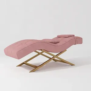 Распродажа, простая изогнутая кровать для салона красоты, спа-кровать для лица, регулируемый полулежий массажный стол в форме кровати