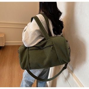 Sac de voyage compact en velours côtelé, coutures renforcées, multi-poches, léger, durable, directement de l'usine - Product Image 5