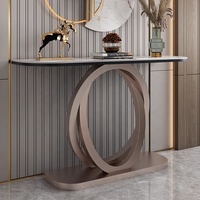NOVA Mobilier d'hôtel moderne Table d'entrée de luxe légère Table console décorative pour salon et chambre à coucher avec plateau en ardoise