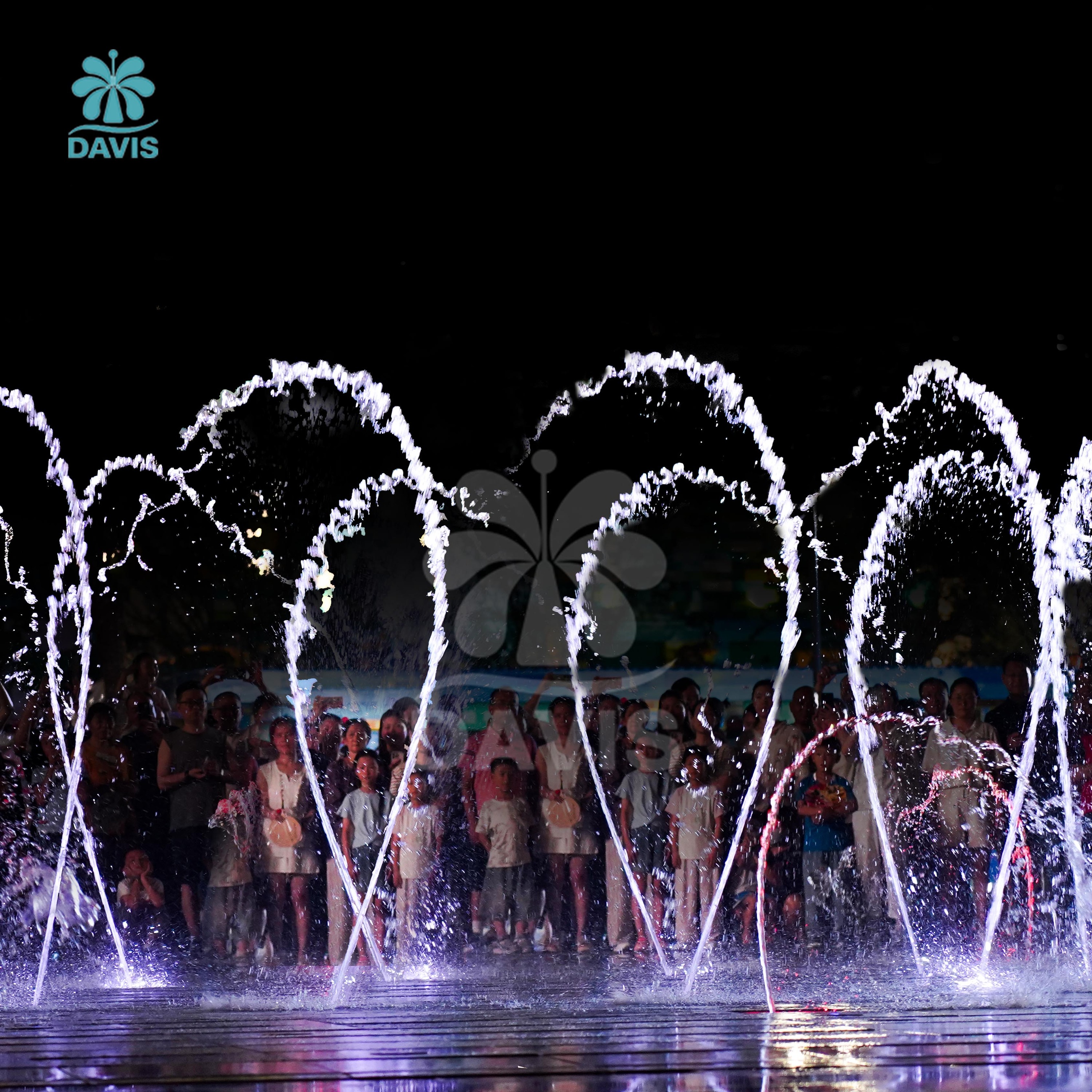 China Supplier Dubai Stainless Steel 304 Multicolored LED Lights Dancing Music Water Fountain for Outdoor Use