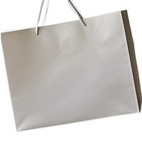 Bolsas de Papel para Compras Laminadas en Negro Brillante, Duraderas, de Lujo, Hechas a Mano con Logotipo Personalizado, con Cinta, para Venta al por Mayor, Minoristas, Regalos, Joyería y Cosméticos