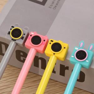 Low MOQ Custom Logo Cartoon Camera Stylus Gel Pen Plastic Unique Gel Ball Pen - Product Image 6