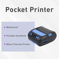Printer kuitansi kode batang termal ponsel 3 inci mesin Printer Mini 80mm Printer saku genggam portabel produsen POS