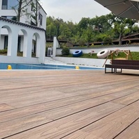 Lame de Terrasse Extérieure Étanche en Bois Composite WPC à Grain Bois, Revêtement Co-Extrudé pour Aménagements Extérieurs
