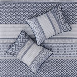 DB 4-Piece Jacquard <b>Quilt</b> Set With Complementary <b>Throw</b> Pillow Full Size Modern Home Bedding All Season Polyester Cotton - Product Image 6