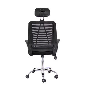 Chaise de bureau ergonomique à dossier haut en maille avec support lombaire, chaise de travail pivotante réglable pour le bureau à domicile - Product Image 4