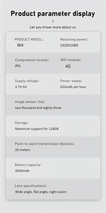Module de caméra HD 4G SIM 1080P 2K 4K avec prise en charge de la prévisualisation et de la détection de mouvement, application Lookcam - Product Image 4