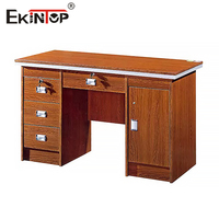 Bureau d'ordinateur en bois Ekintop, bureau moderne pas cher, bureau classique rustique