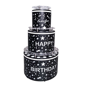 Espositore JOYISH Personalizzato per Bottiglie LED a 3 Livelli, per Torte di <span class=keywords><strong>Compleanno</strong></span>, Servizio VIP in Discoteca, Bicchieri da Shot <span class=keywords><strong>e</strong></span> Calici da Vino - Product Image 6