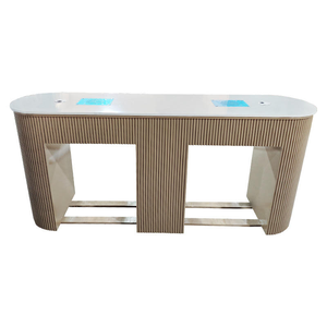Table <span class=keywords><strong>de</strong></span> manucure double en bois <span class=keywords><strong>de</strong></span> luxe léger avec chaises, ensemble table et chaises <span class=keywords><strong>de</strong></span> manucure pour salon <span class=keywords><strong>de</strong></span> beauté avec collecteur <span class=keywords><strong>de</strong></span> poussière - Product Image 3