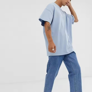 Camiseta Oversize de Algodón 100% de 220 Gramos, Tejido Grueso, Hombros Caídos, Estilo Hip Hop, Personalizada, Ecológica, para Hombre, Tallas Grandes - Product Image 3