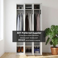 Armoire Métallique à 3 Portes avec Serrure à Clé pour Dortoir, Fabricant Fournisseur de Vestiaires en Acier, Penderie en Métal pour Vêtements
